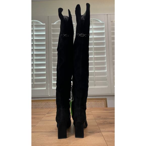 Sam Edelman Women's Shea Over the Knee Boots Black Suede Size 9 NWOB Luxe Boot - Picture 8 of 14